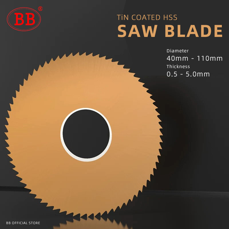 Saw Blade Mill HSS Co TiN Circular Cutting Tool CNC Slot Machining Slitting Steel Diameter 40 50 60mm for Metal Steel Pipe
