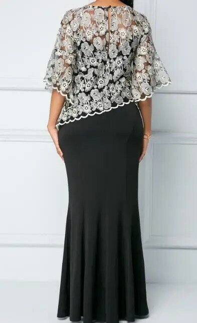Spot 2023 nuova moda donna vendita calda estate Casual pizzo Patch scollo a v Slim Fit Wrap Hip Fishtail Dress