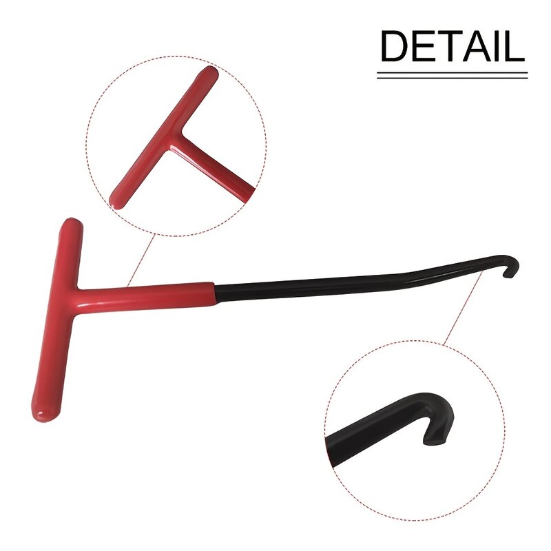 Exhaust Spring Puller Tool Snowmobile ATV Motorcycle Muffler Exhaust Stand Removal Tool T-Handle Type with Rubber Coating