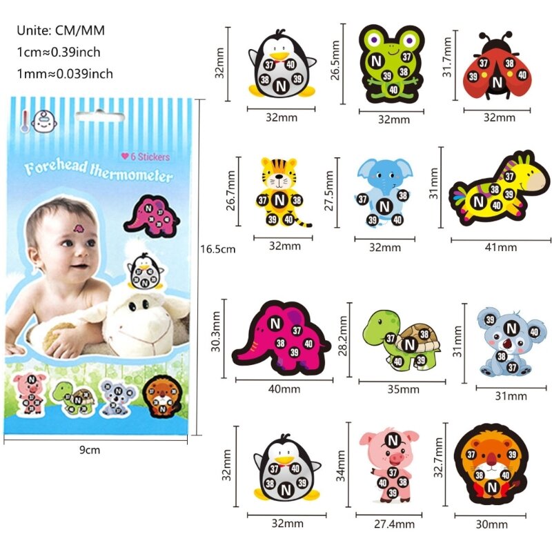 Voorhoofd Koorts Stickers Home Supply Temperatuur Koorts voor Kinderen Baby Volwassenen