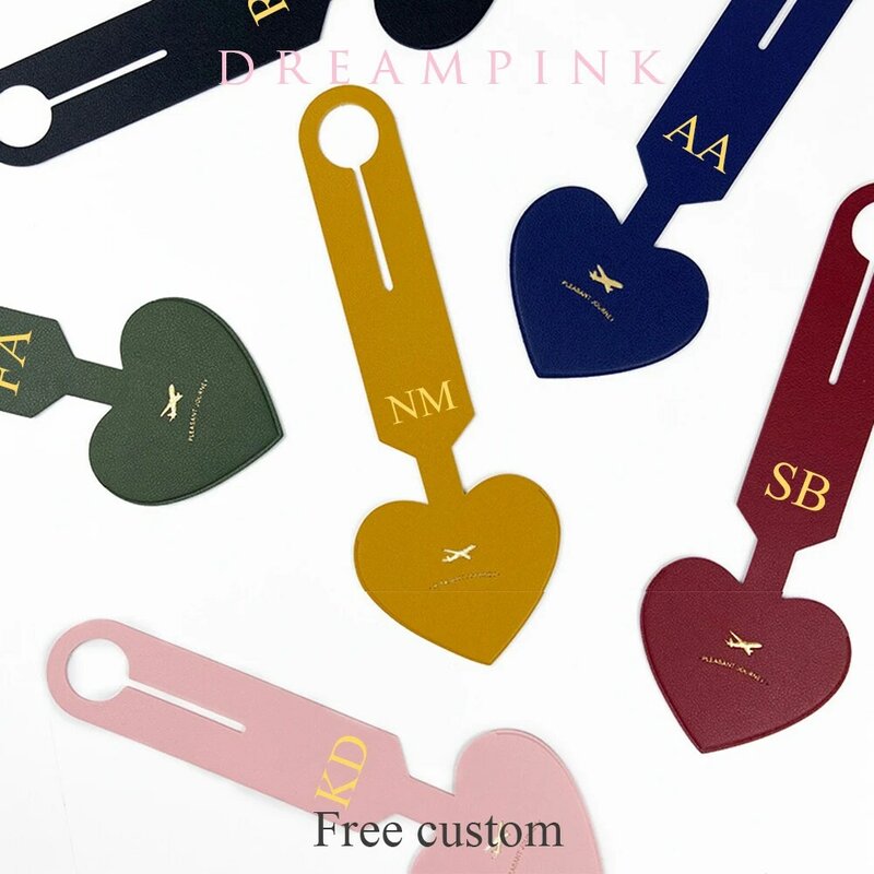 Fancy Custom Letters Heart Luggage Tag Lovely Personalize Name Men Women Baggage Tag Logo Wedding DIY Gift Travel Accessories