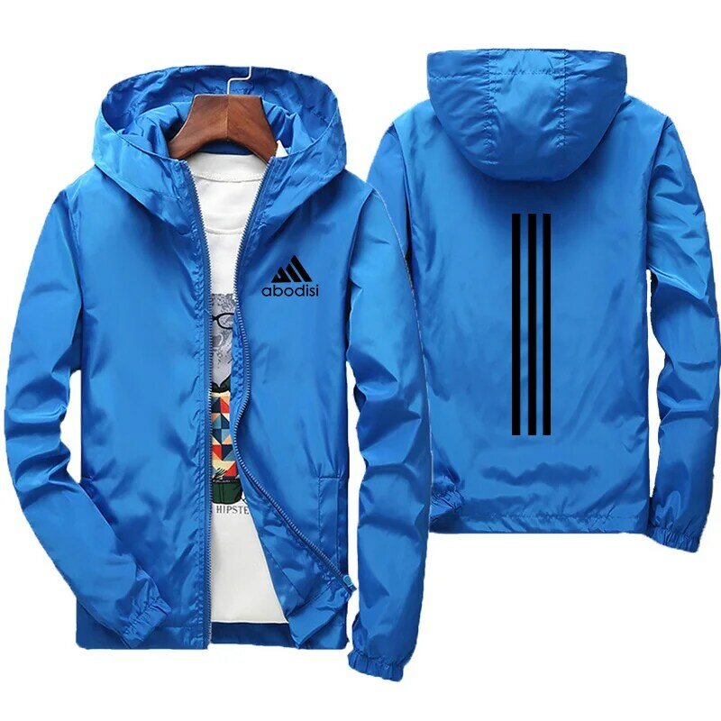 2024 men's casual coat large size 7XL High quality spring summer new coat men's street brand windbreaker Hoodie zipper thin coat