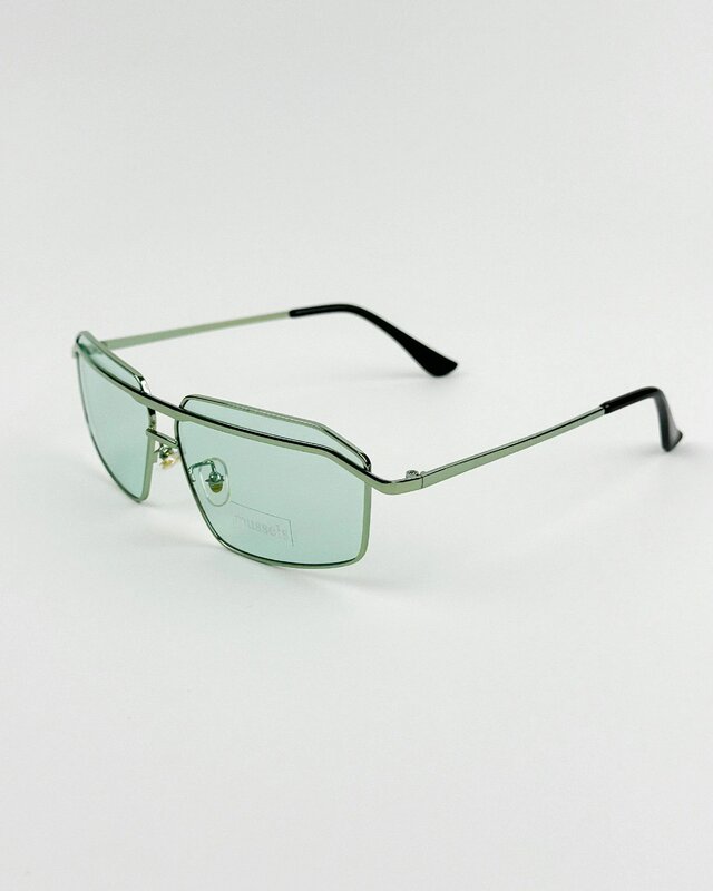 Metall-Doppelstrahl-Retro-Piloten sonnenbrille mit konkaver Form, modisch für Männer und Frauen