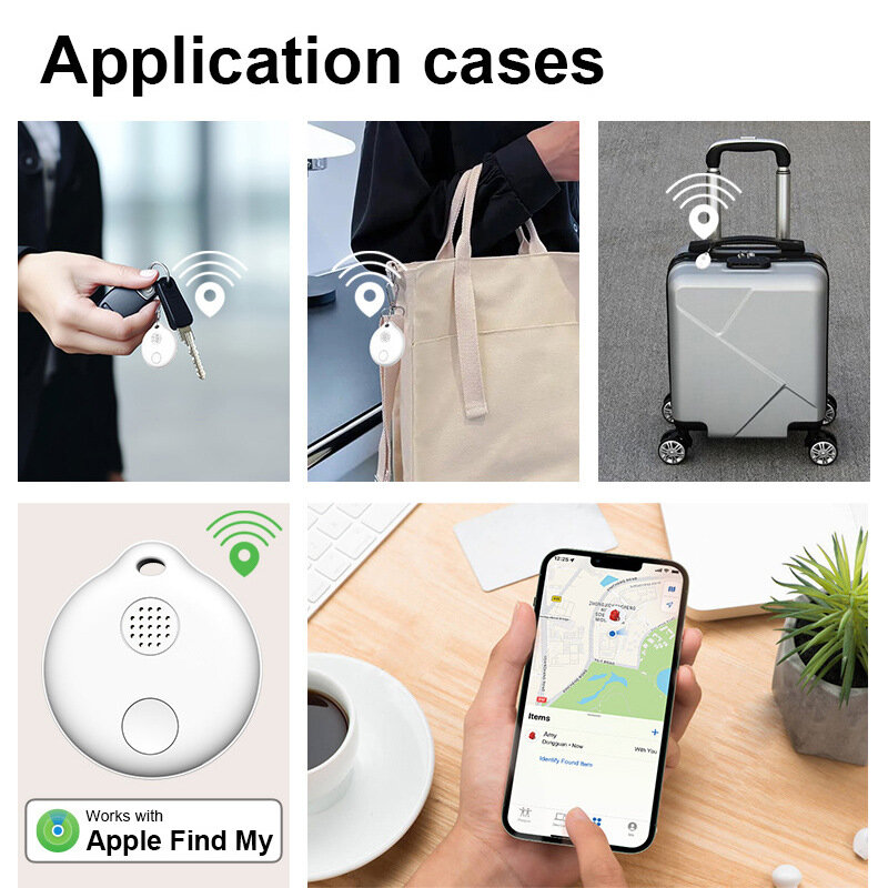 Smart Tag Key Finder Mini GPS Tracker Compatible with Find My App Locator for Pet Car Wallet Anti-loss Device Only IOS System