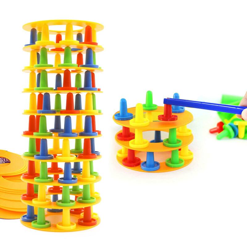 Balance Blocks Stacking Game Set for Kids Adults Stacking Board Games 2 Players for Games Home Parties Activities Girls Boys