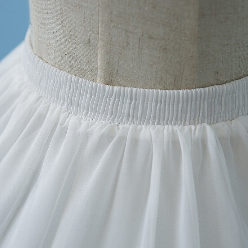 Lace Crinoline Underskirt Petticoat Hoop Dress White Bustle Cage Adjustable 2024