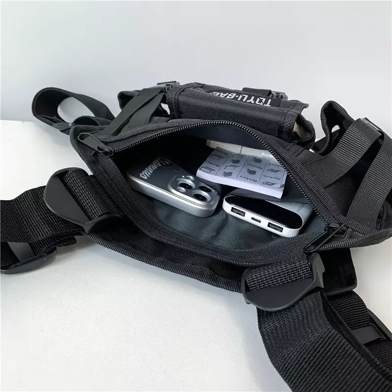 CCRXRQ Hip-hop Streetwear Men Chest Bags 2024 New Fashion Unisex Tactical Vest Backpacks Multi-function Sport Travel Chest Pack