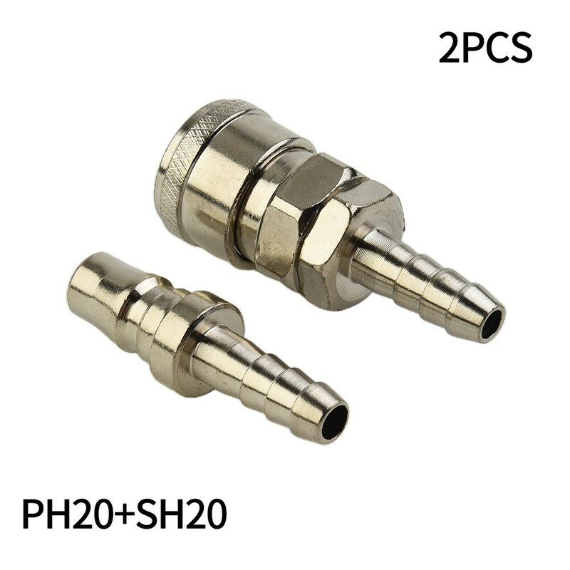 Air Line Hose Fittings Tools 8mm Air Line Coupler Connector Hose Fittings Portable Quick Release Silver Reliable