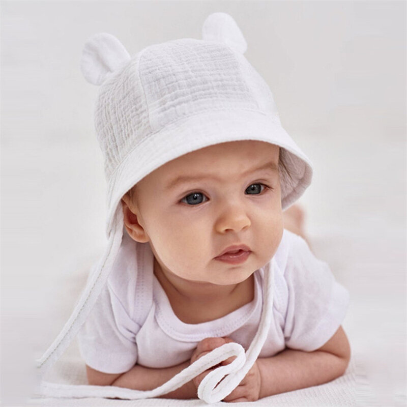 Панама детская хлопковая, однотонная шапка от солнца, для мальчиков и девочек 0-12 месяцев, мягкая, для весны и осени