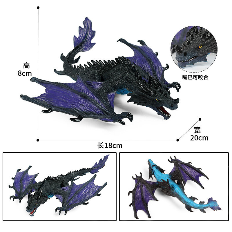 Новая модель Юрского периода однотонного динозавра детская Имитация Динозавра Игрушка Ночная охота Дракон Warcraft Дракон пластиковое украшение