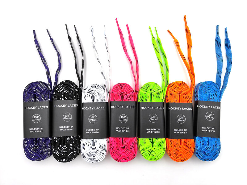 84/96/108/120inch Hockey Skate Laces Dual Layer Braid Extra Reinforced Waxed Tip For Ice Hockey Shoe Hockey Accessories