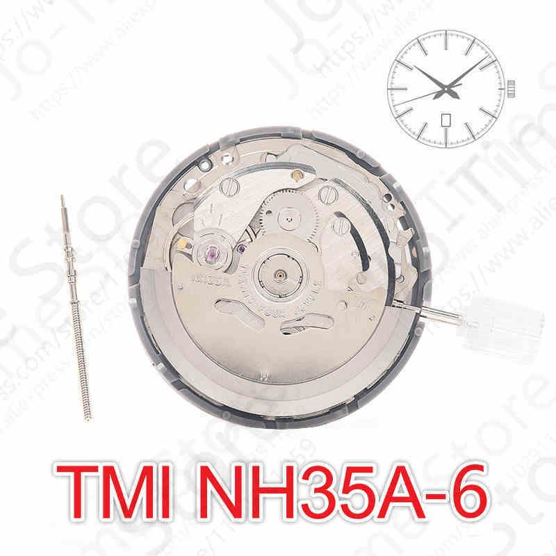 세이코 일본 수입 프리미엄 기계식 시계 무브먼트, NH35 화이트 날짜 휠, 24 쥬얼리 자동 와인딩, NH35A-6 신제품