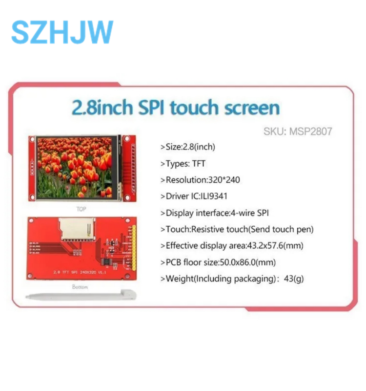 1 шт. последовательный порт SPI seriesctouch 2,2/2,4/2,8/3,2/3,5/4,0 дюймовый TFT ЖК-экран, модуль для stm32, макетная плата arduino