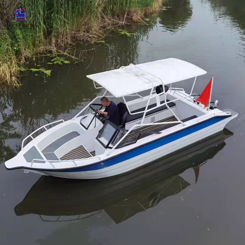 Yacht en alliage d'aluminium, bateau de vitesse de pêche à moteur électrique de luxe de 19 pieds, offre spéciale