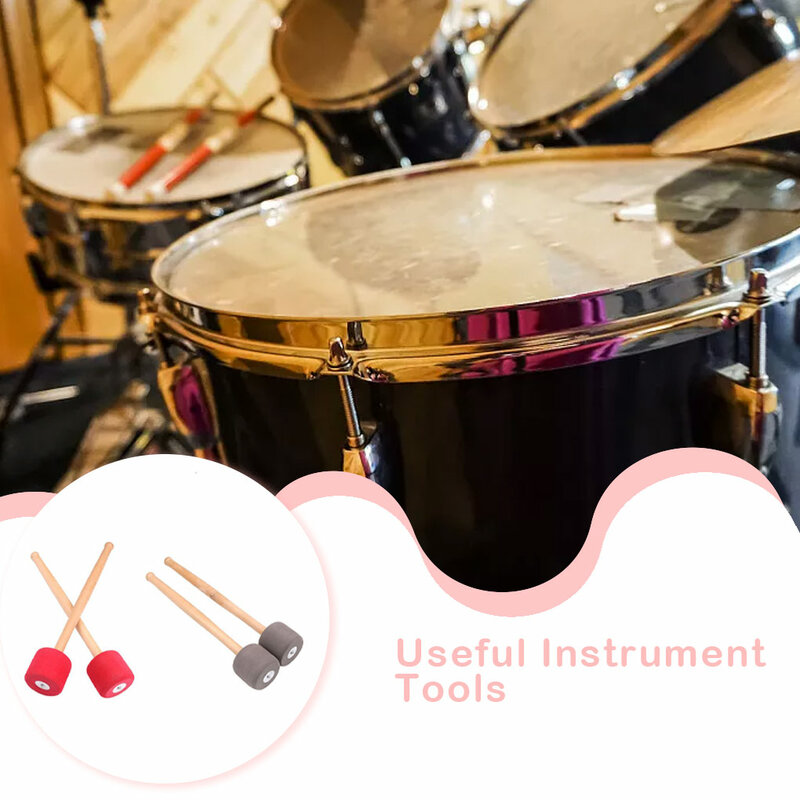 Барабанная палочка, деревянная ручка, барабанная палочка, музыкальный инструмент, 2 шт.