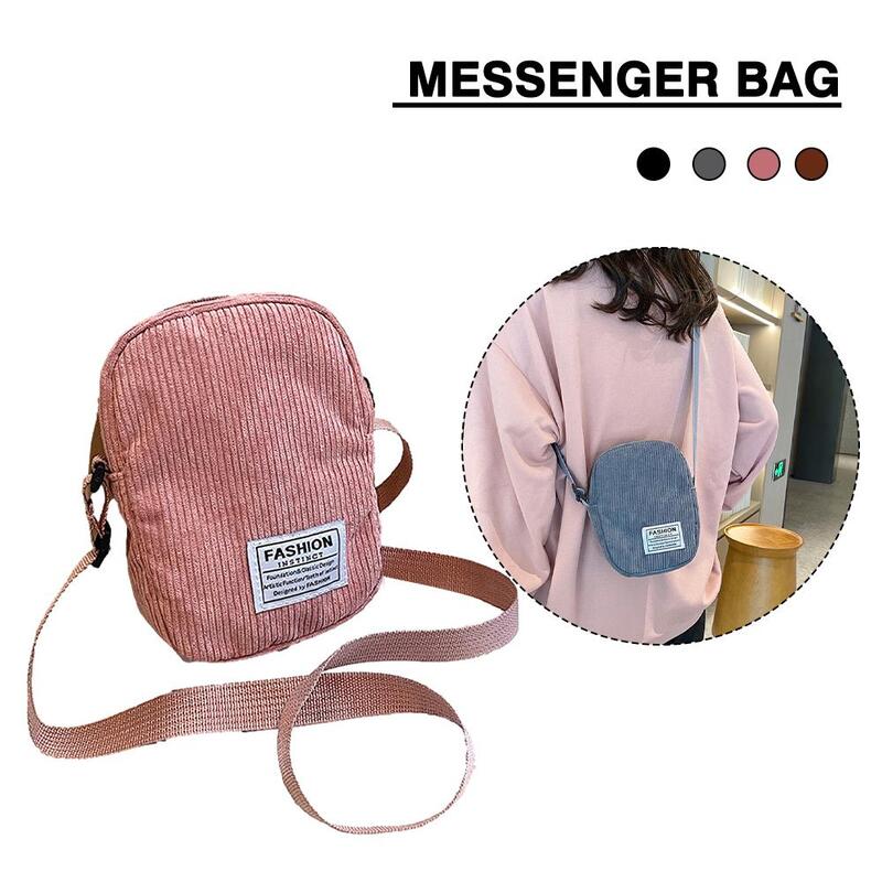 Fashion Casual Women Corduroy Crossbody Messenger Bag Small Shoulder Bags Ladies Handbag For Shopping Purse Phone Bags Gift T3t3