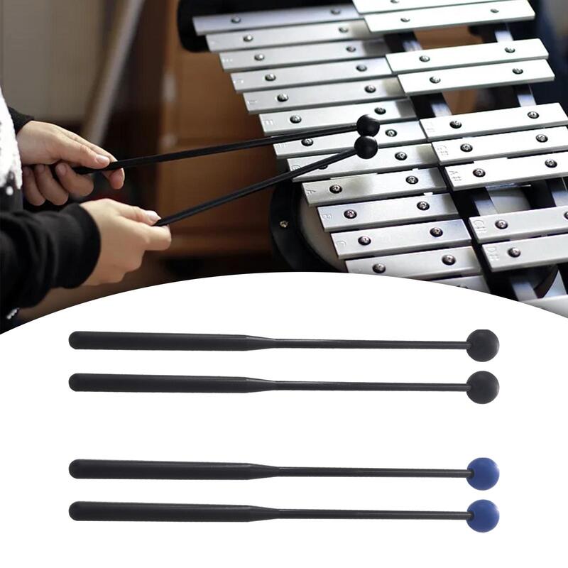 2 Pieces Drum Mallet Music Instrument Accessory Rubber Mallet Percussion for Timpani Marimba Stage Meditation Music Education