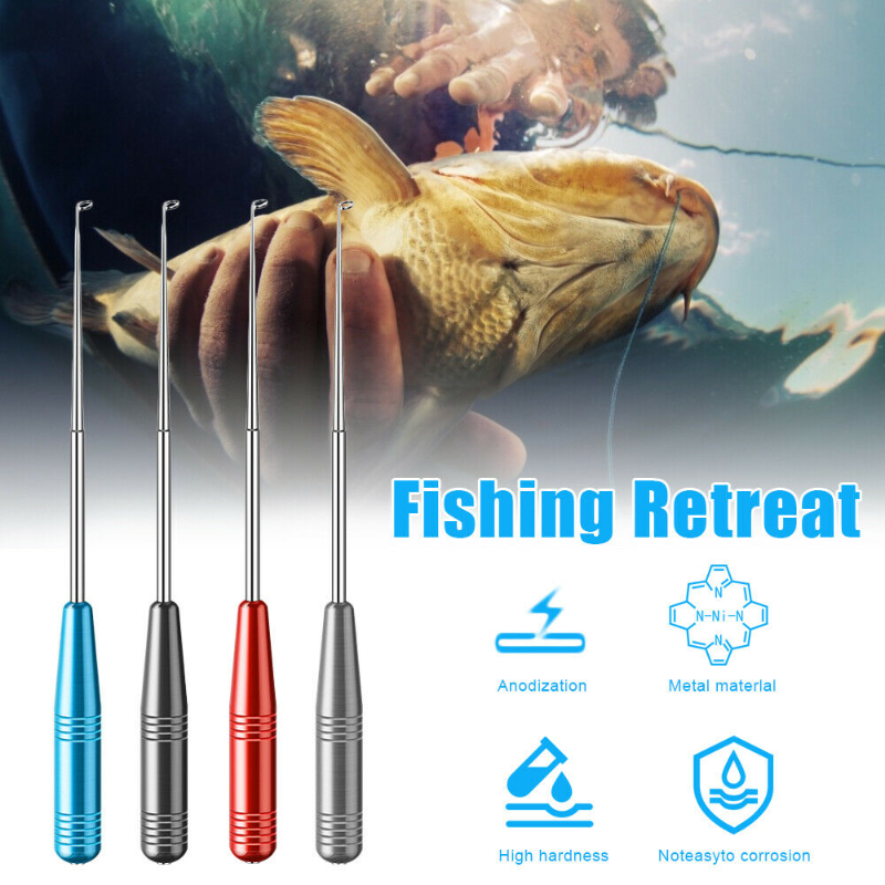 Stainless Steel Easy Fish Hook Remover Safety Fishing Hook Extractor Detacher Rapid Decoupling Device Fishing Tools Equipment