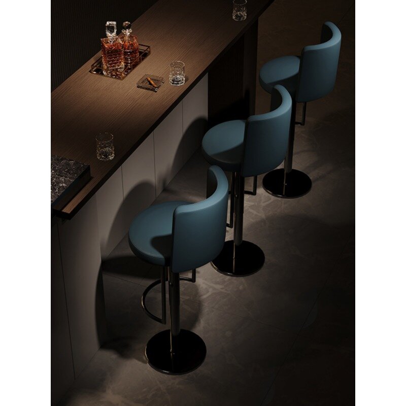 Nordic Home Bar Chair, luz simples moderna, cadeira de elevação de luxo, cadeira giratória, bar Stool, cadeira Island