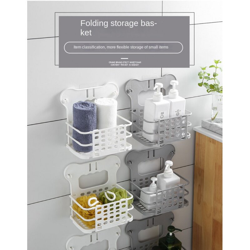 Folding Plastic - Bathroom Laundry Storage Wall-Mounted Dirty Clothes Basket