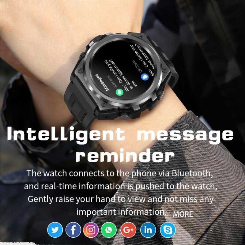Wonlex-reloj inteligente deportivo para hombre, accesorio de pulsera resistente al agua con llamadas, Bluetooth, Pantalla AMOLED de 360x360, asistente de voz IA, Monitor de ritmo cardíaco