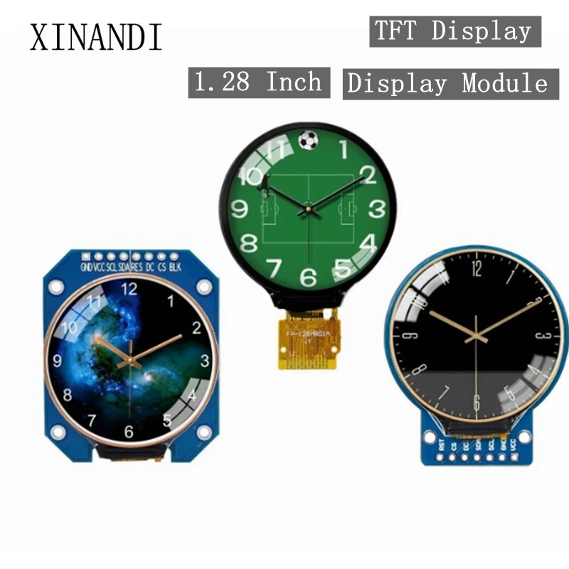 아두이노용 TFT LCD 디스플레이 모듈, 원형 RGB 240x240, GC9A01 드라이버, 4 와이어 SPI 인터페이스, 240x240 PCB, 1.28 인치