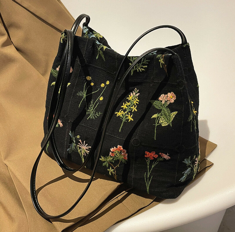 Luksusowa markowa duże kwiaty torba 2022 nowa wysokiej tkanina wysokiej jakości damska designerska torebka o dużej pojemności