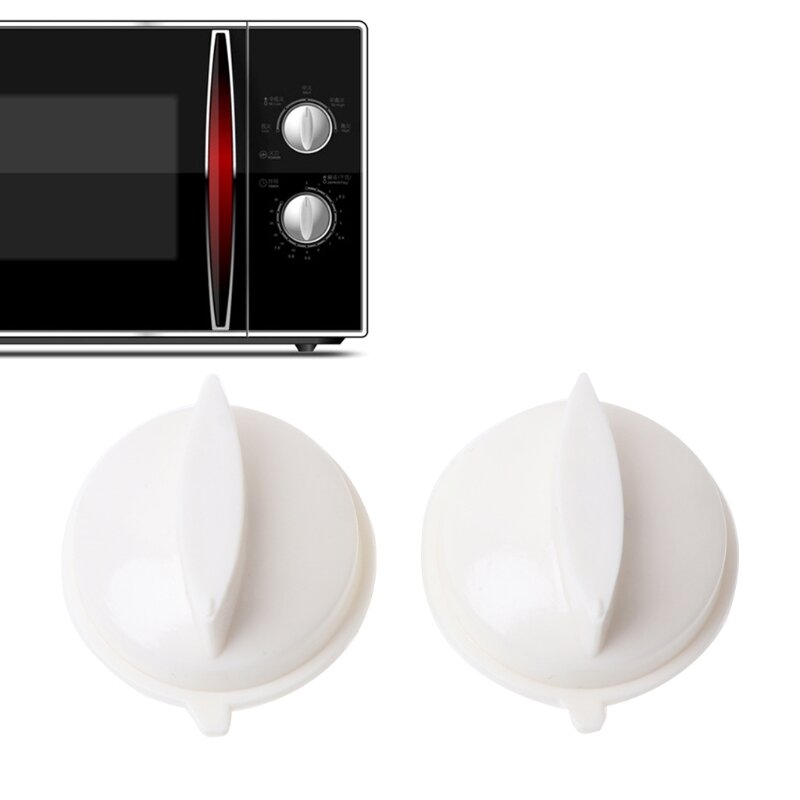 2 Buah Sakelar Kontrol Plastik Pengatur Waktu Kenop Putar Oven Microwave untuk Media Universal A0NC