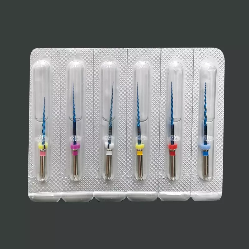 Arquivos endodônticos de ativação por calor dental, cone variável, arquivo do motor, uso azul, TH6 NITI, 25mm, V0, V1, V2 Pro