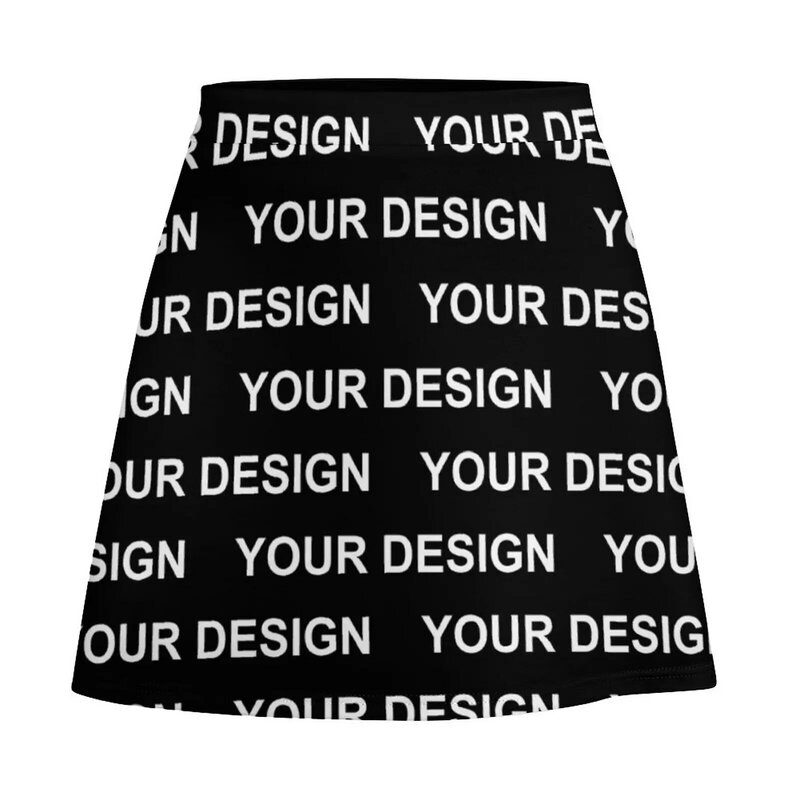Mini saias vintage personalizadas, saia casual estética gráfica, de cintura alta, adicionar design personalizado, feito sob encomenda a sua imagem, tamanho grande, verão