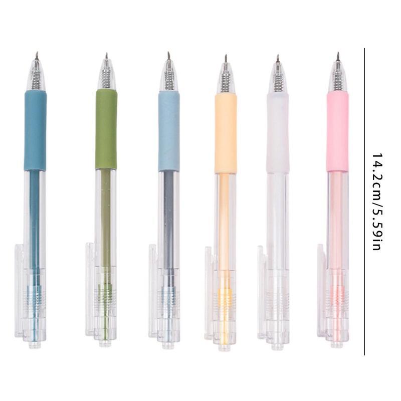Craft Cutting Pen 6pcs Portable Retractable Slim Pen Cutter Cartoon Pattern Student Utility Cutter Pen Thin Blade For Art Paper