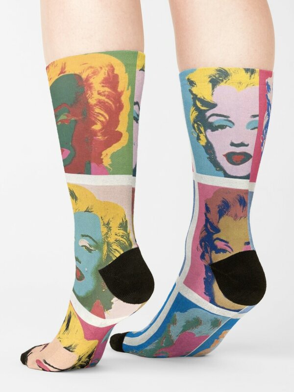 Warhart Marilyn Monroe يطبع الجوارب ، الجوارب الرياضية والترفيهية للرجال ، جوارب الهيب هوب ، جوارب الفتيات والرجال