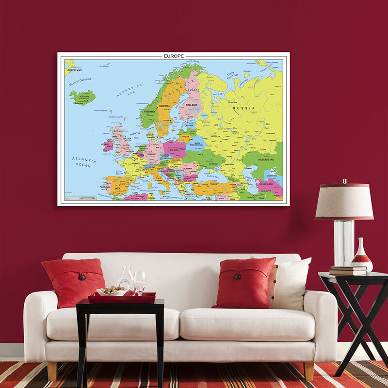 150*100 см Карта Европы настенный плакат необычный классный Декор для дома детские школьные учебные принадлежности