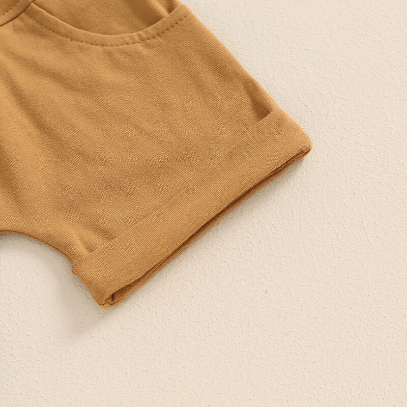 半袖Tシャツとショートパンツ,伸縮性のある服セット,文字が印刷された男の子用,赤ちゃん用,0〜3歳,夏,2024-04-05