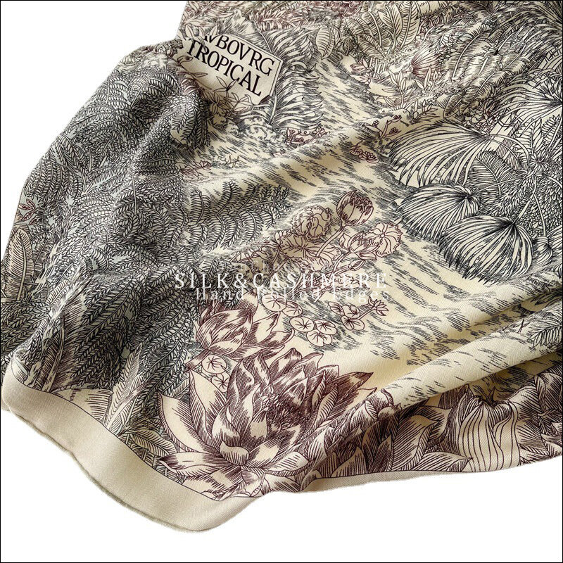 Гигантский Двусторонний Шелковый шарф тутового шелкопряда, квадратные шерстяные шарфы с закатанными краями, двусторонние банданы-палантин 135 см