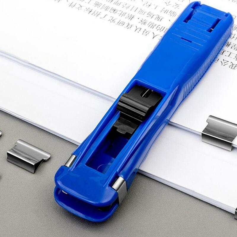 1 Set File Clips Pusher Reusable Easy to Use Office Supplies Portable Document File Fixing Binding Clips Pusher for School