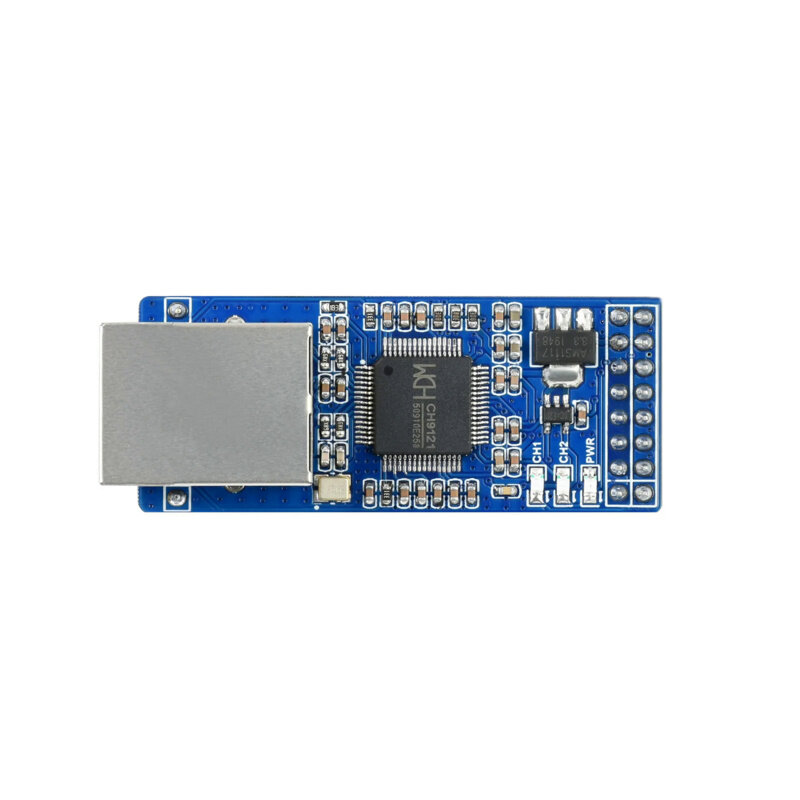 Waveshare convertidor de 2 canales UART a Ethernet, módulo de transmisión transparente de puerto serie, interfaz de Control compatible con Raspberry Pi