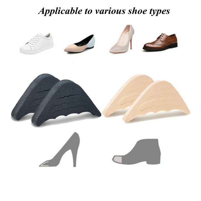 1Pair Women High Heel Toe Plug Insert Shoe Big Shoes Toe Front Filler Cushion Pain Relief Protector Adjustment Shoe Accessories