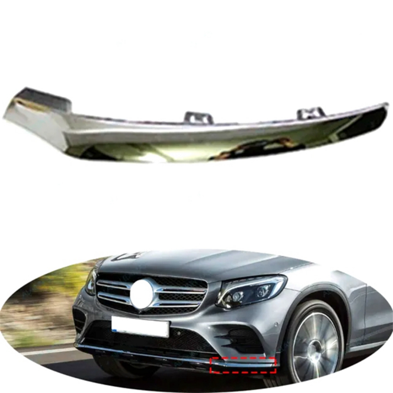 Mercedes-Benz glc w253 2538852700用のフロントバンパー,装飾,電気メッキ,光沢のあるストリップ