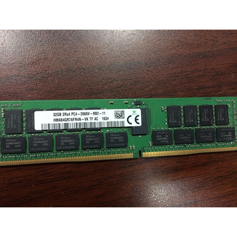 1 pièces pour SK Hynix RAM 32G 32 Go DDR4 2666 ECC REG 2Rtage PC4-2666V serveur mémoire haute qualité soleil rapide