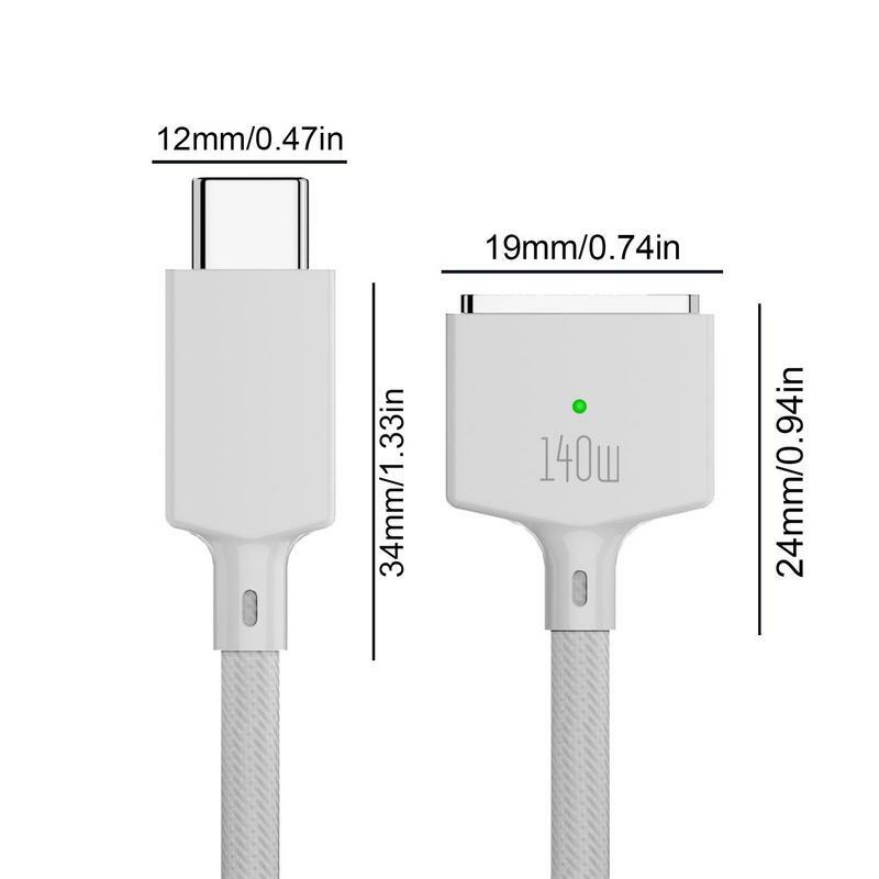 Type C Charging Cable 140W 2m Universal Type-c Data Cables Flexible PD Fast Charging Extension Cable Multifunctional Audio Data