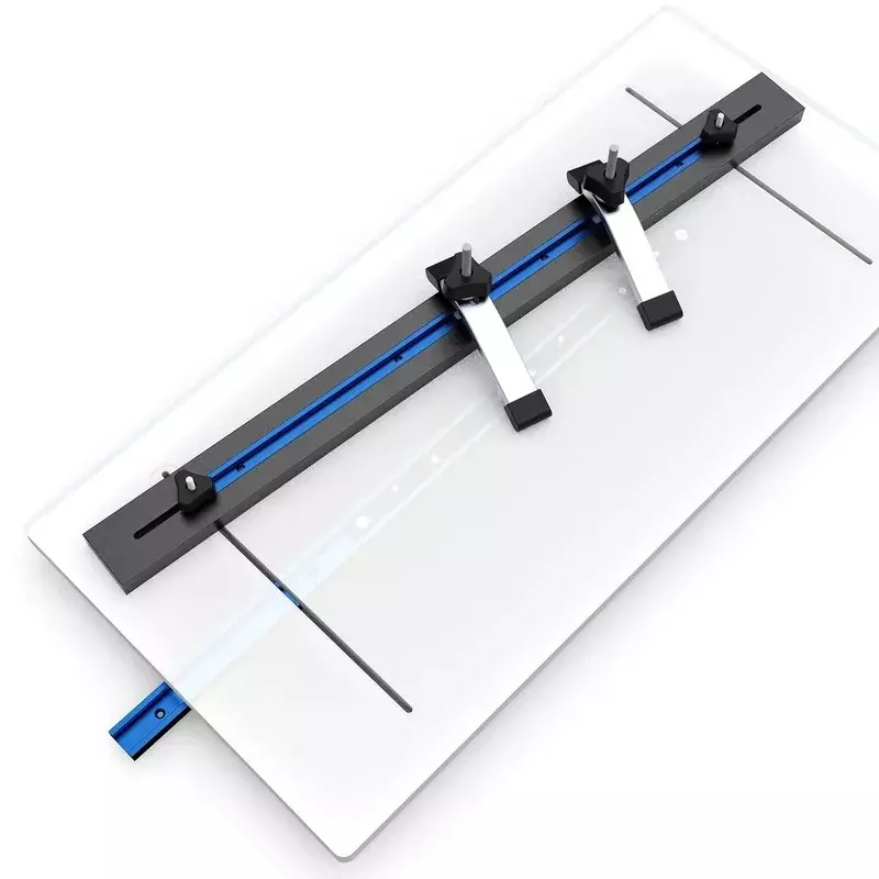 Liga de alumínio T Track para madeira, T-Slot Slide, faixas de mitra, trilho de calha, Router Table, tipo 19, azul, 3 ", 4", 30cm, 40cm, 50cm