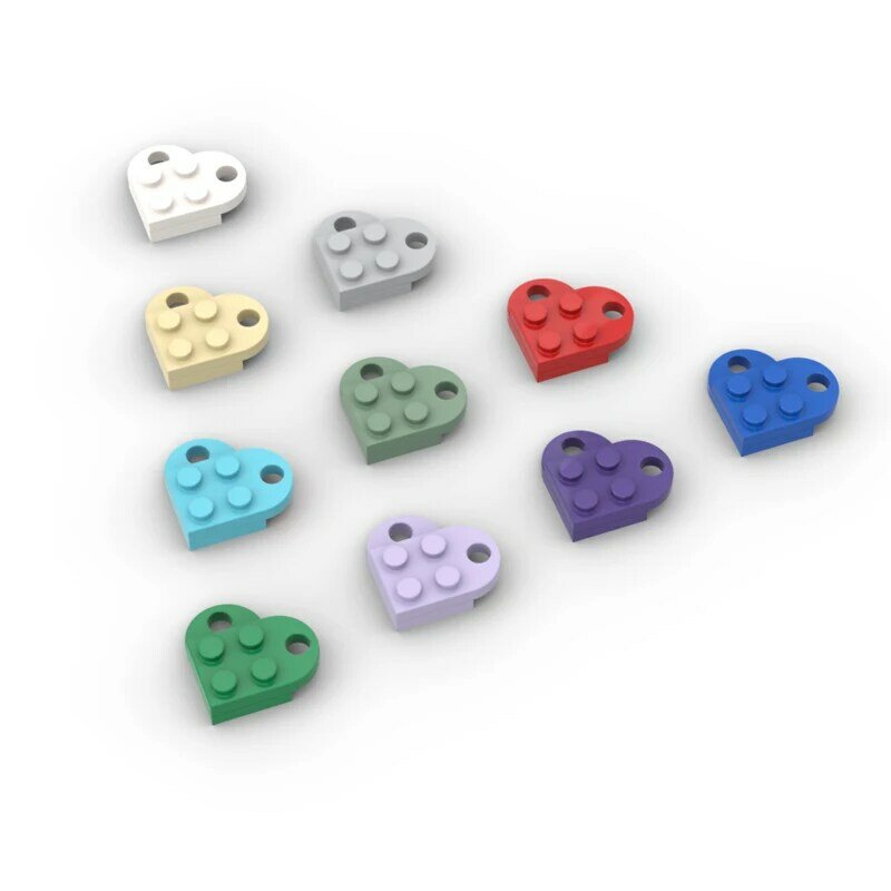 Rainbow Pig MOC 1 pz parti 3176 piastra speciale 3x2 con foro mattoni compatibili fai da te cuore portachiavi Building Blocks particella giocattolo