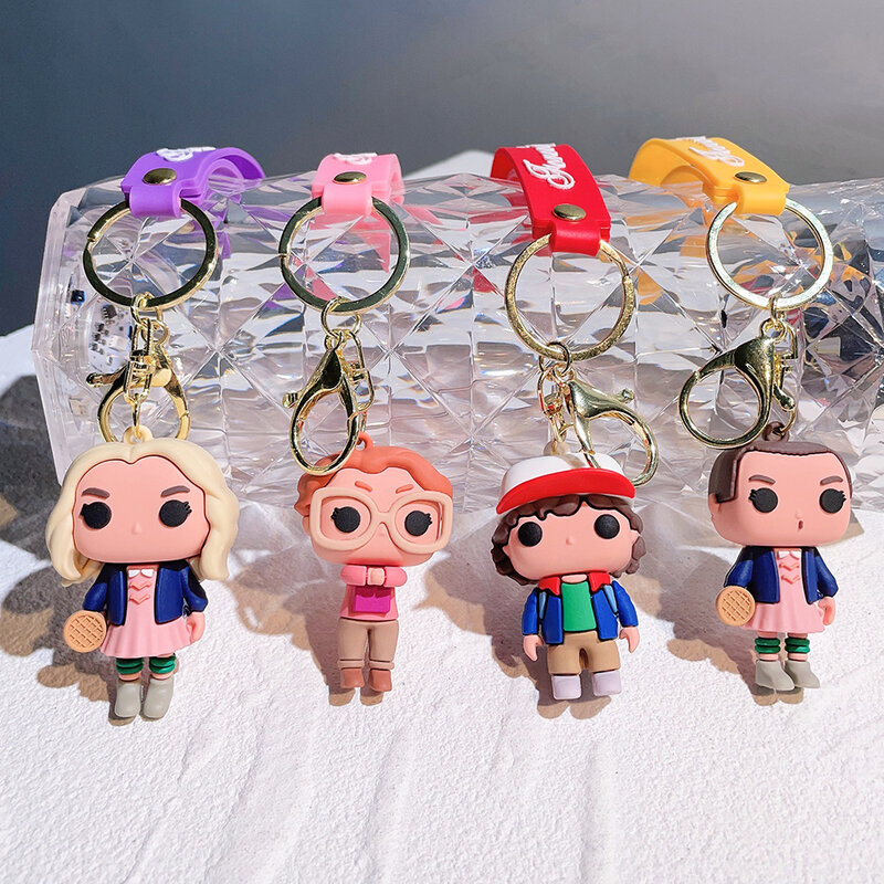 Eddie Munson Keychain Accessories Anime Key Chain Ring Keychains Women Jewelry Keyring Decoration Figure Toy Eleven Bag Charm