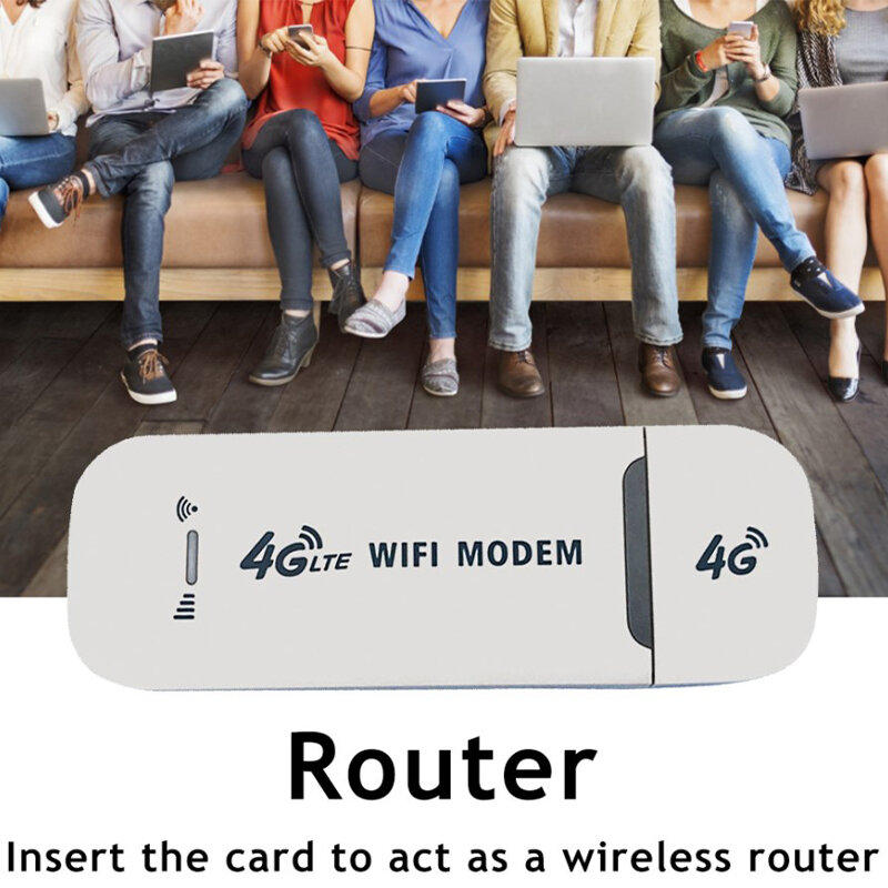 Permanence-Routeur sans fil USB, Modem 4G, Dongle 150Mbps, Carte SIM mobile à large bande, Adaptateur WiFi sans fil pour Lapmedicings, UMPC, MID Formers