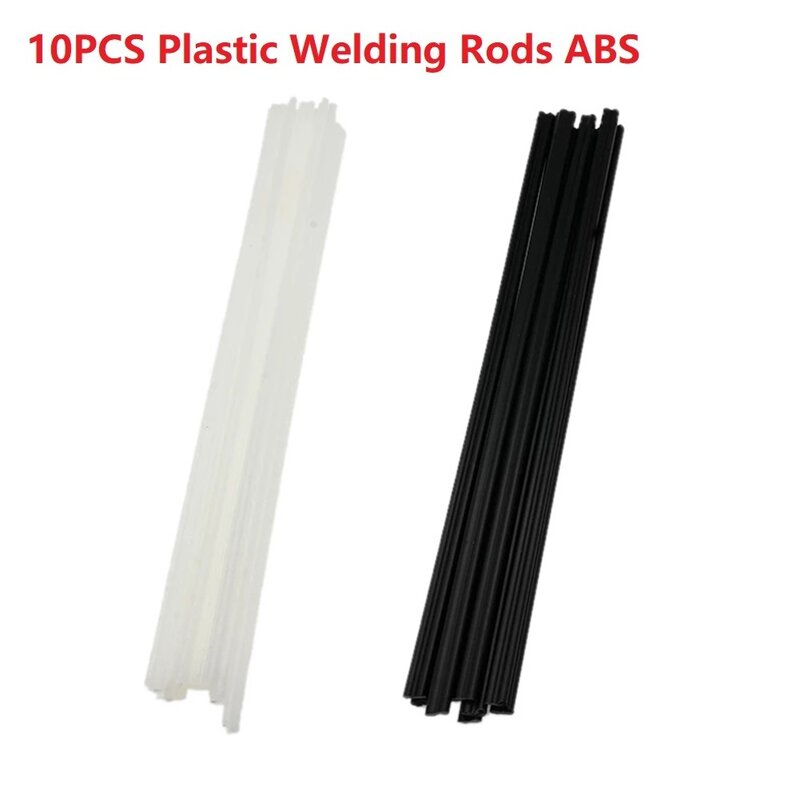 Batang las plastik ABS 10PCS, tongkat las hitam putih untuk Bumper mobil, alat perbaikan bengkel, alat solder daya