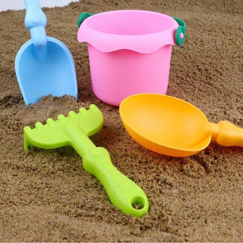 ถังตักทรายชายหาด1ชุดถังเล่นน้ำชายหาดแบบพกพาของเล่นเล่นชายหาดที่มีน้ำหนักเบา ABS ถังของเล่นชายหาดของเล่นเด็ก