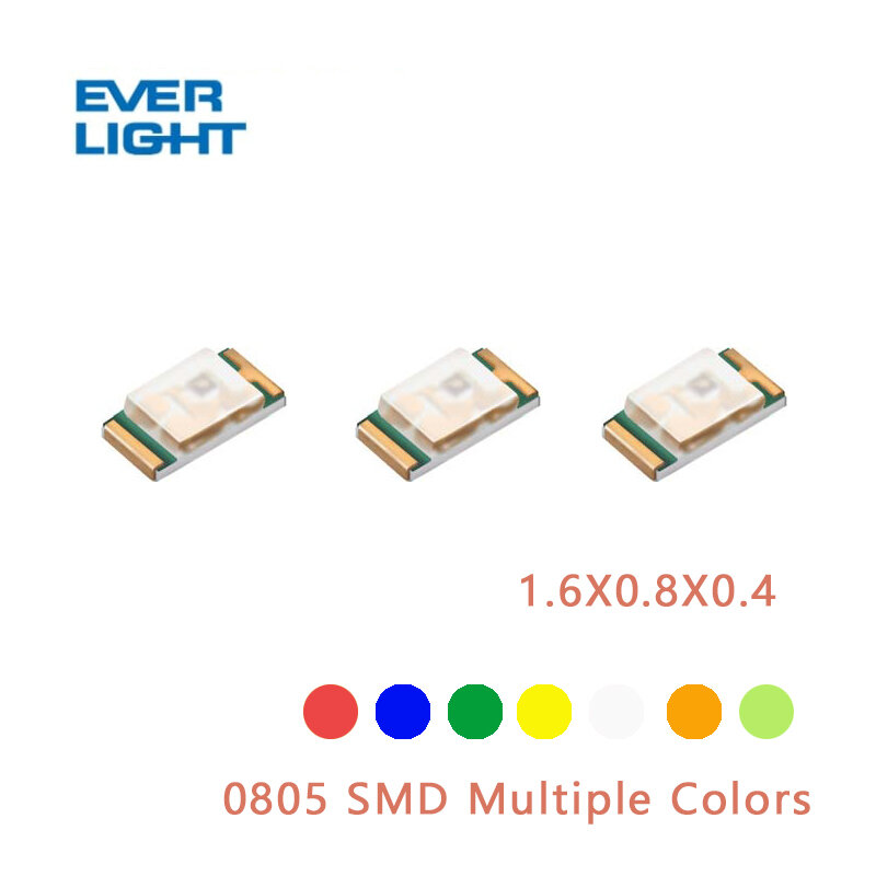 SMD LED 0603 빨간색 여러 색상 옵션, 19-217, R6C-AL1M2VY, 3T, 로트당 10 개, 신제품