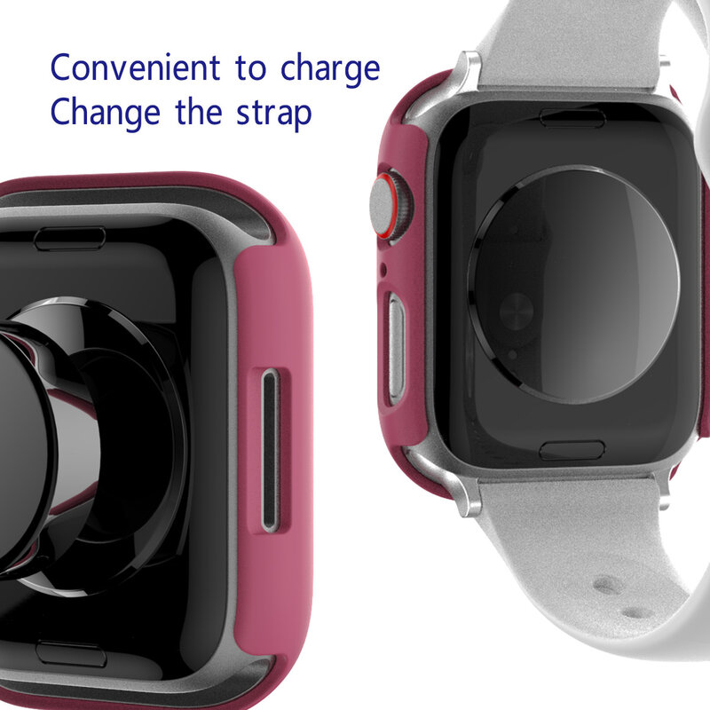 Protetor de tela para apple watch 7 se 6 5 4 caso iwatch 42mm 38mm vidro temperado + capa para apple watch 44/40/41/45mm acessórios
