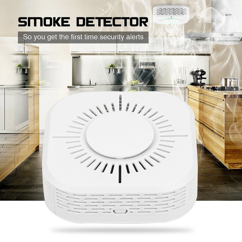 ACJ Independent Smoke Alarm Wireless Smoke Fire Detector Segurança Proteção Sound Alarm Sensor para Home Office Segurança
